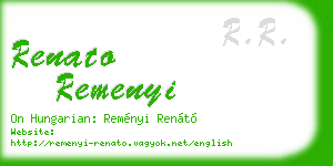 renato remenyi business card